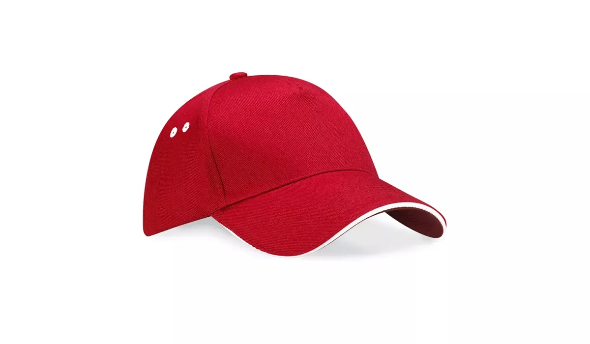 Beechfield Ultimate 5 Panel Cap - classic red/white
