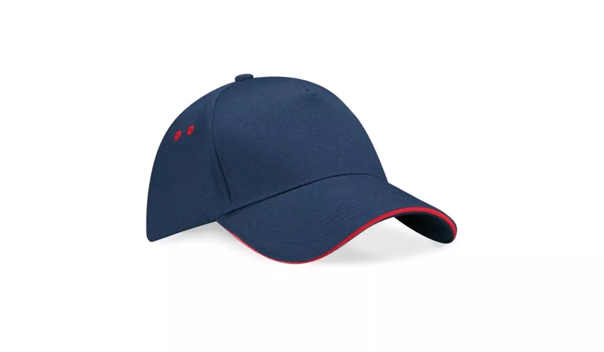 Beechfield Ultimate 5 Panel Cap - french navy/classic red