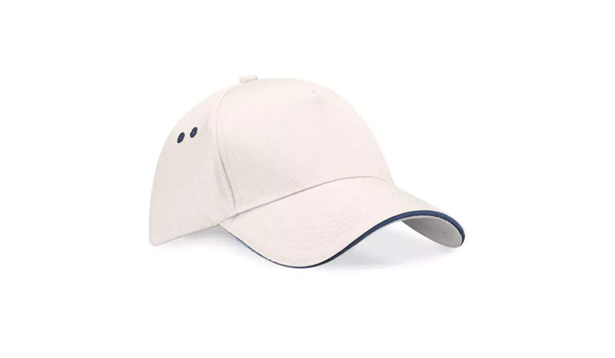 Beechfield Ultimate 5 Panel Cap - putty/french navy