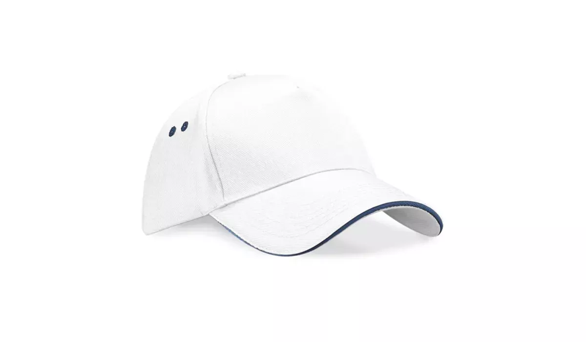 Beechfield Ultimate 5 Panel Cap - white/french navy