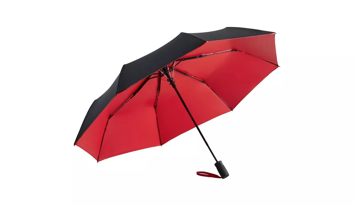 AC-Mini-Taschenschirm FARE®-Doubleface - schwarz/rot