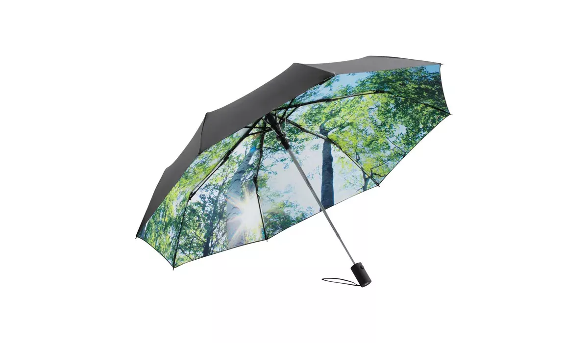 AC-Mini-Taschenschirm FARE®-Impressions - schwarz/wald design