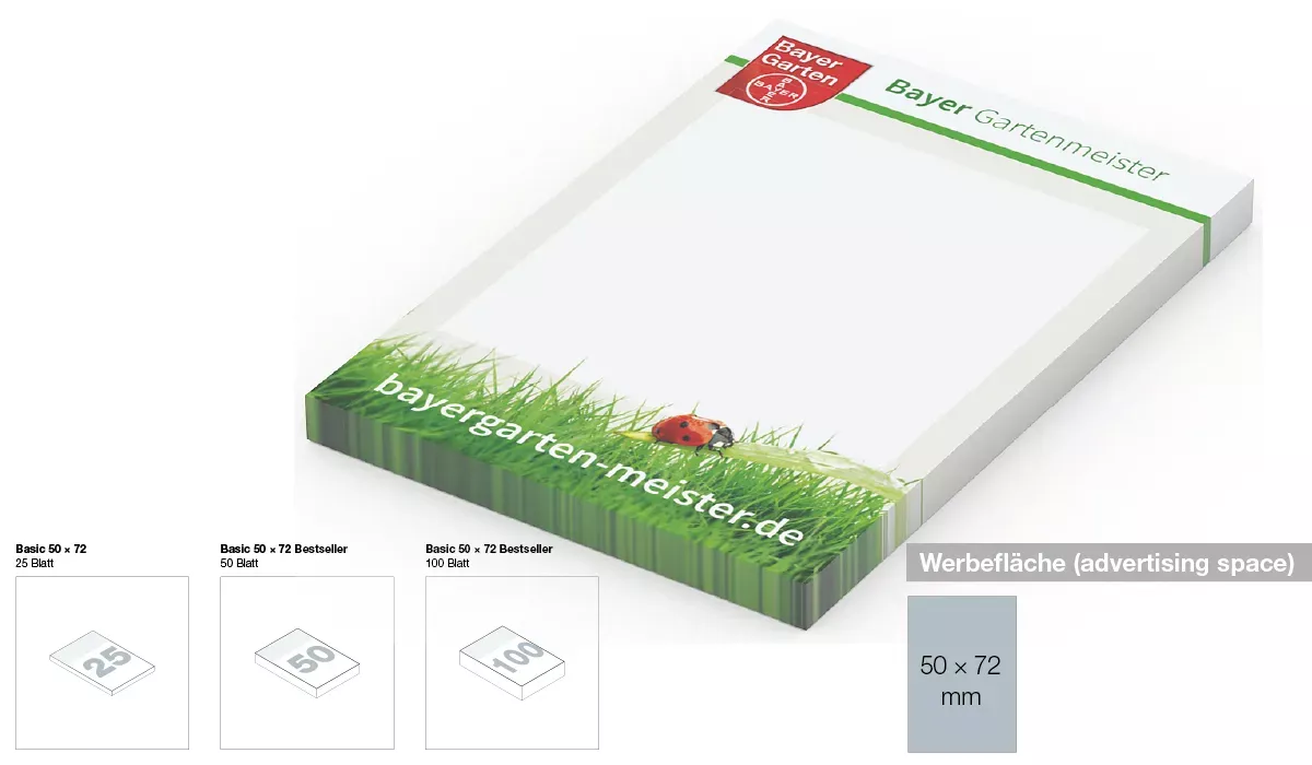 Haftnotizen Basic 50 x 72 mm Bestseller