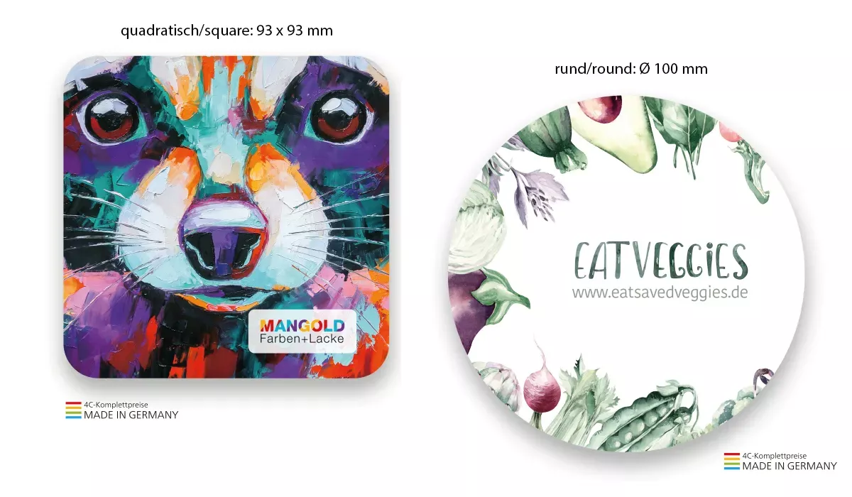 beer mats made of wood pulp board