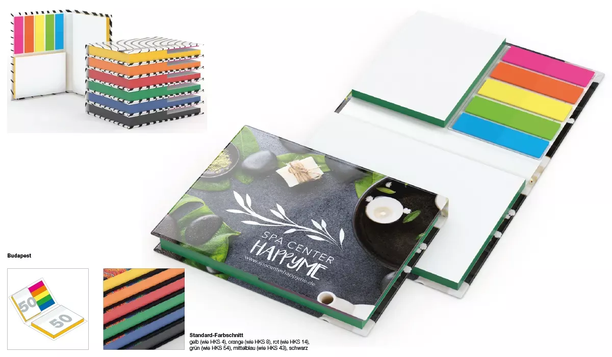 Haftnotiz-Set Budapest Bookcover Bestseller White