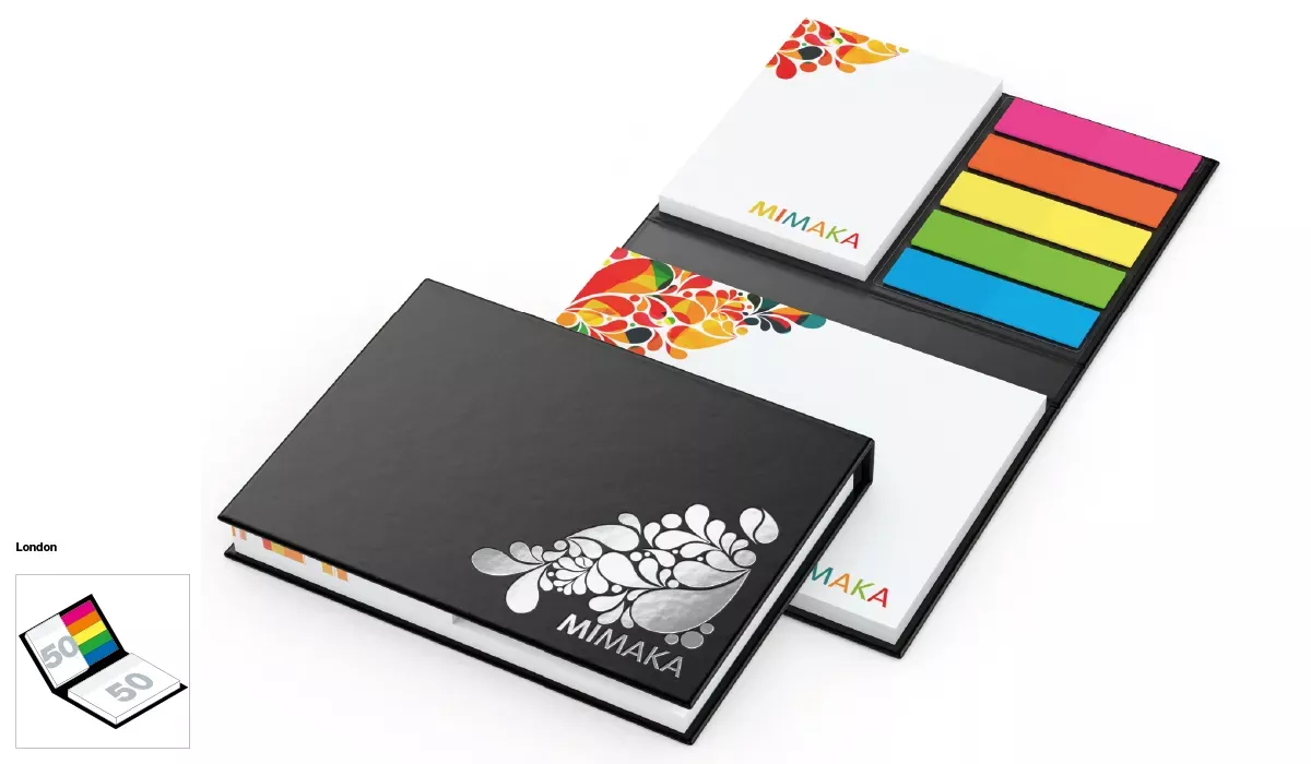 Haftnotiz-Set London Bookcover White P+F