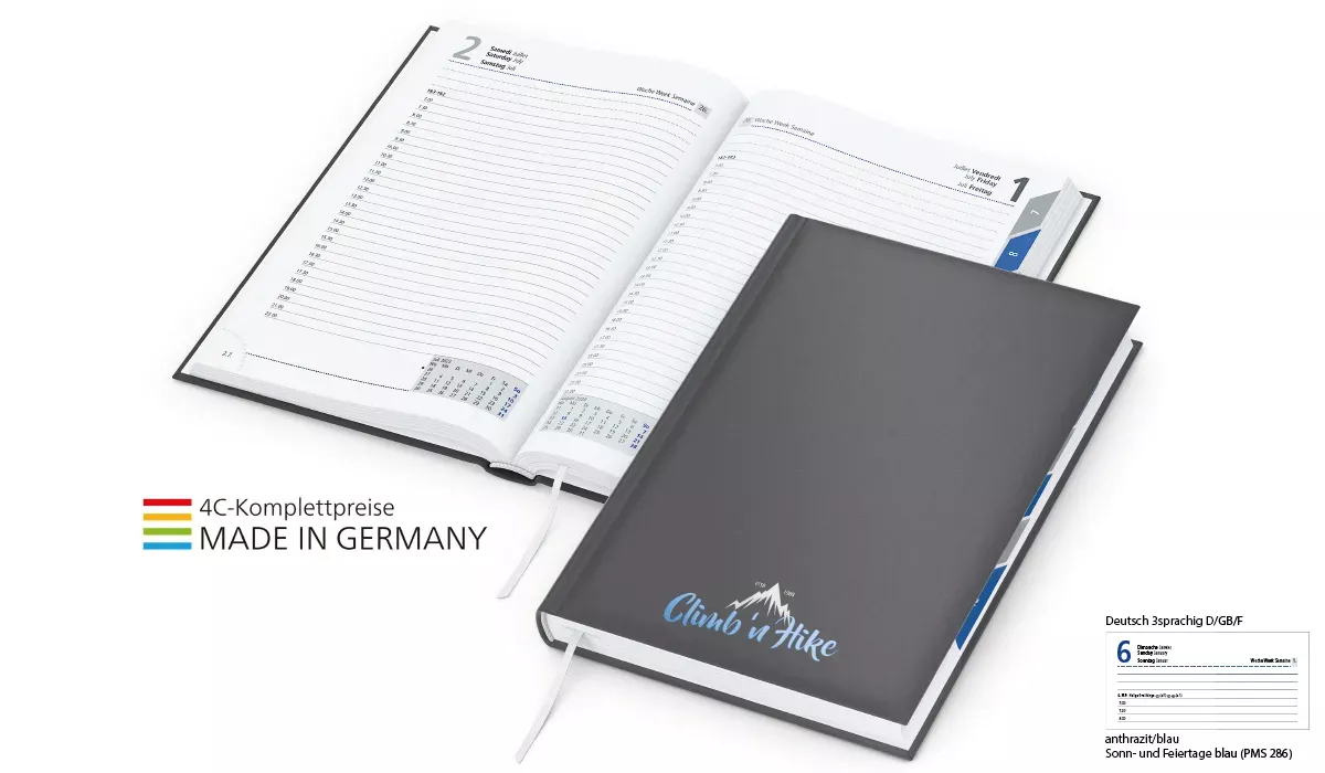 Book Calendar 2027 Manager register Future including screen printing digital
