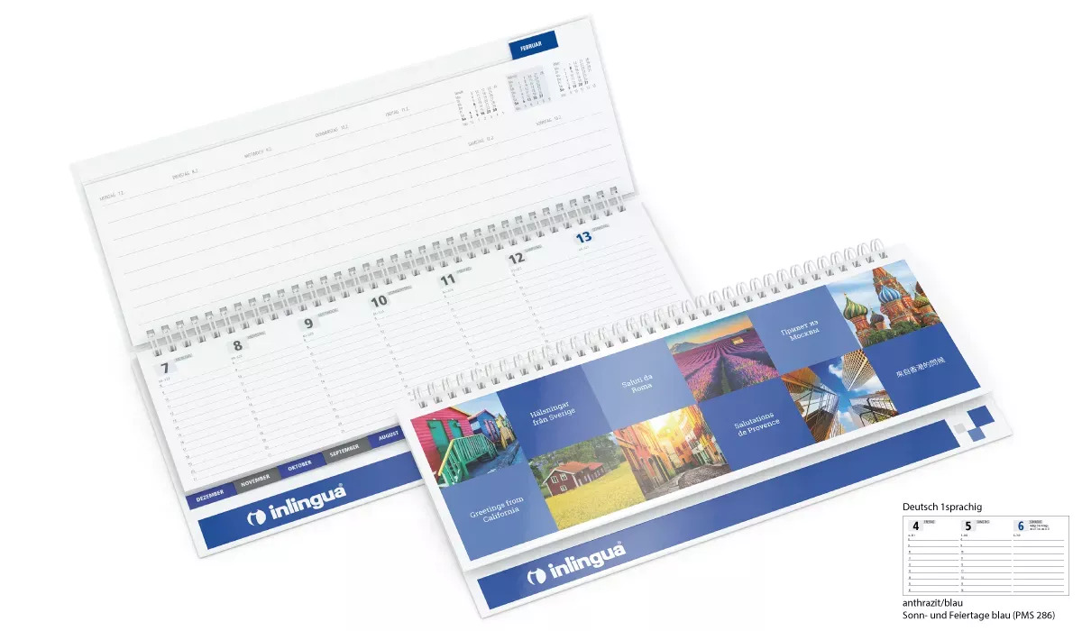 Table calendar 2027 Master register Polychrome