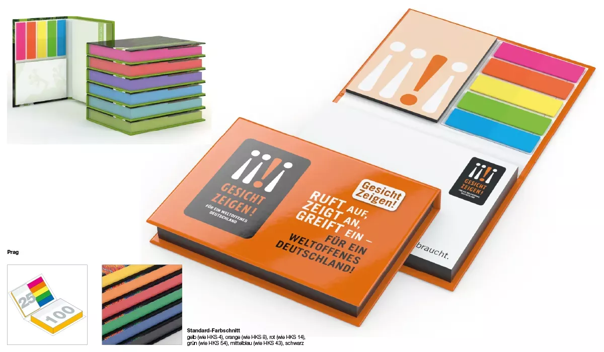 Haftnotiz-Set Prag Bookcover Individuell
