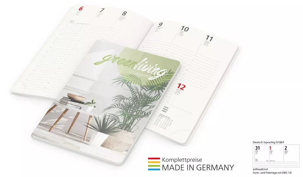 Book Calendar 2027 Prestige-Flexx natural box recycling