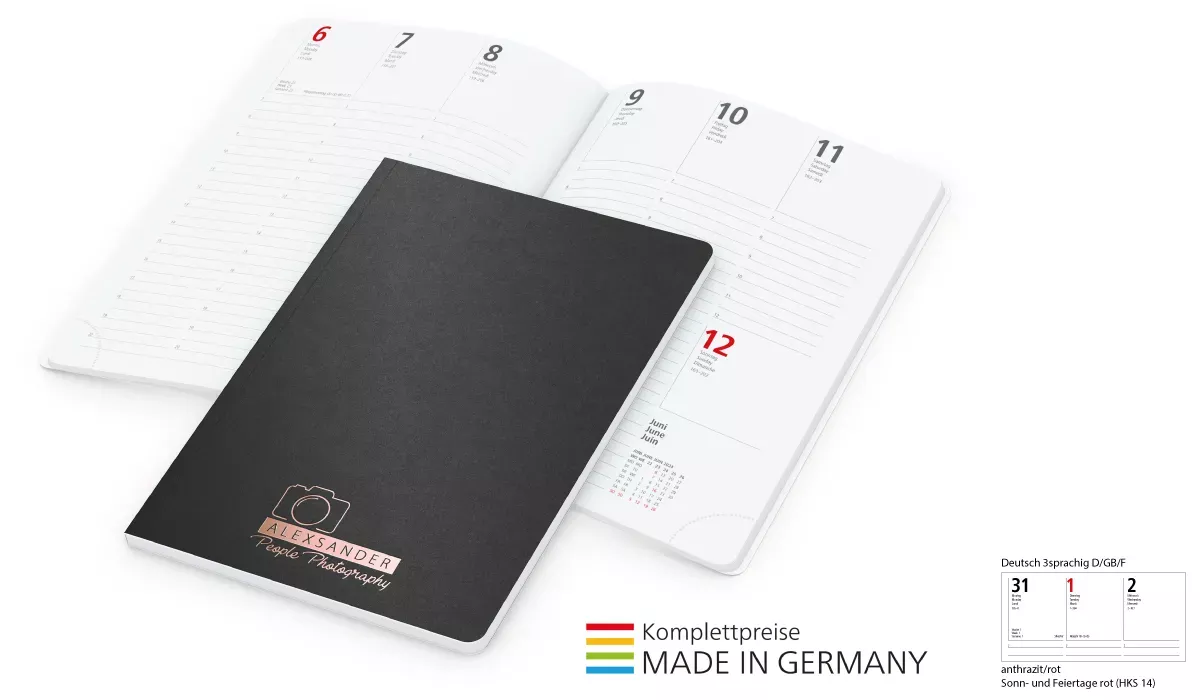 Book Calendar 2027 Prestige-Flexx natural box black