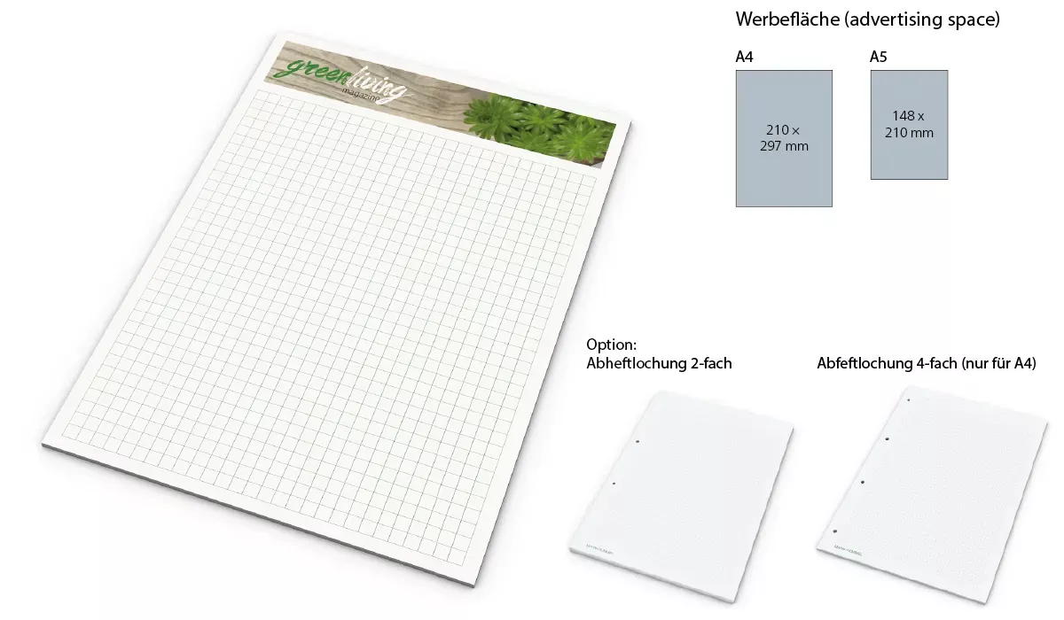 Notepad recycled A5 50 sheets