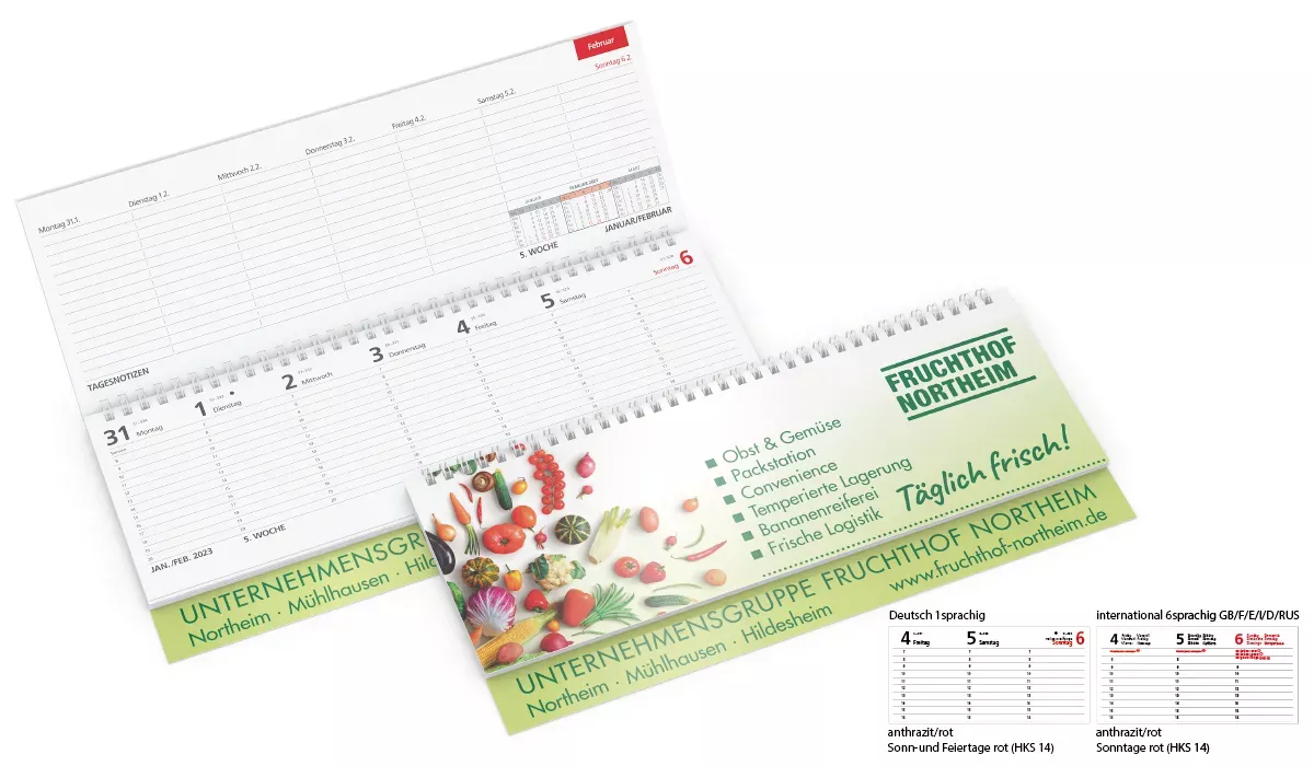 Tischkalender 2027 Tempo Polychrome