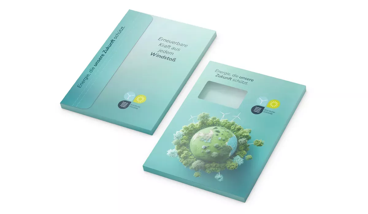 Shipping folder green+blue 4/4 colored