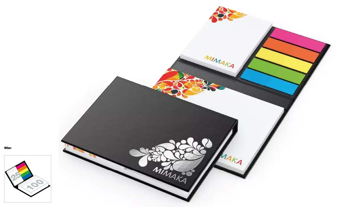 Haftnotiz-Set Wien Bookcover White P+F