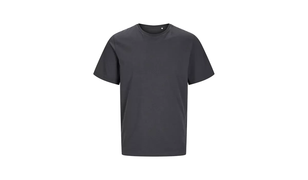 JACK & JONES - Canvas Tee Blk7526 - asphalt