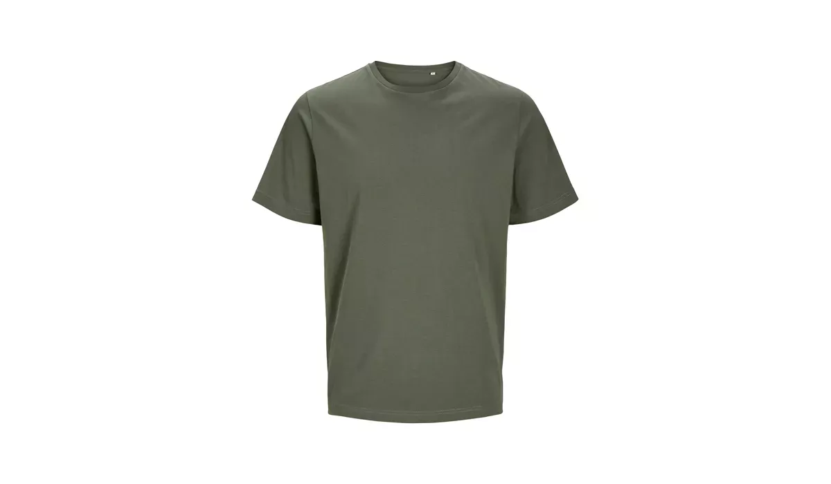 JACK & JONES - Canvas Tee Blk7526 - beetle green