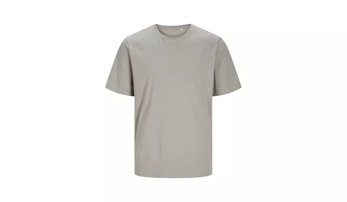 JACK & JONES - Canvas Tee Blk7526 - drizzle grey