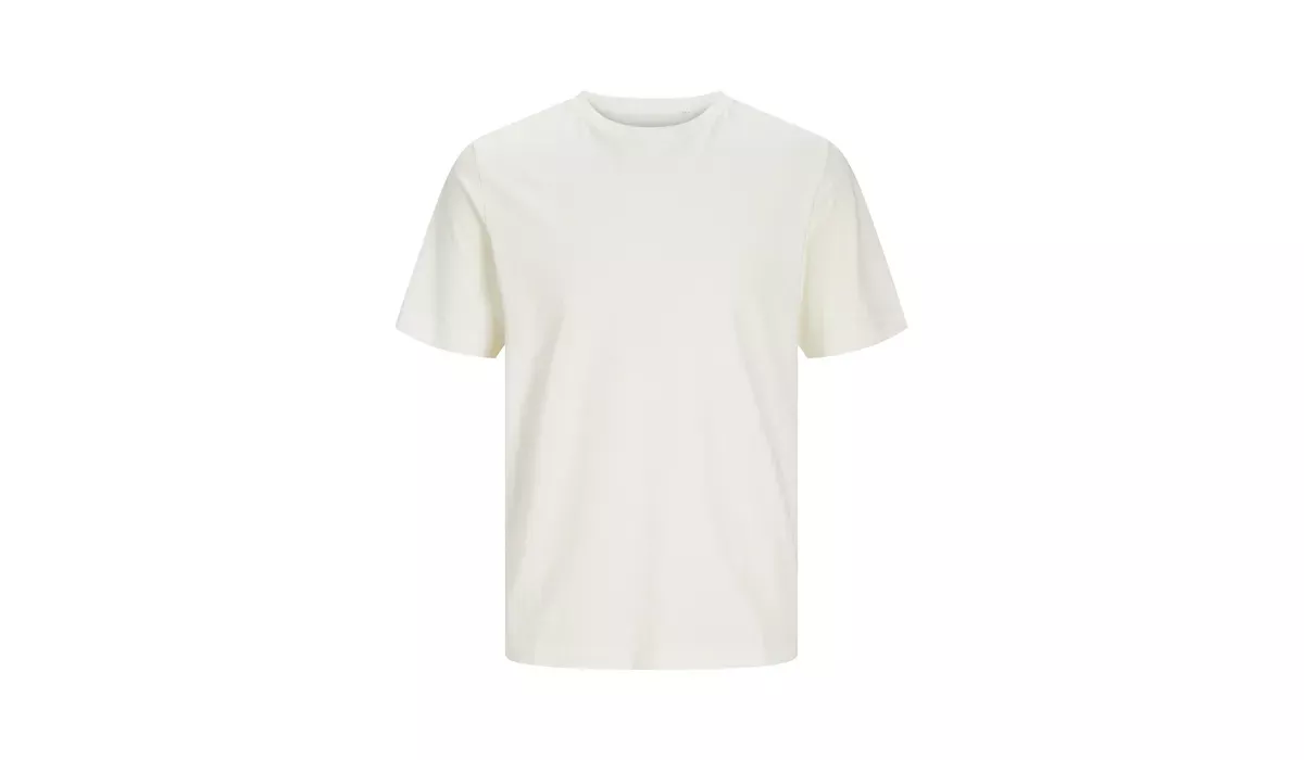 JACK & JONES - Canvas Tee Blk7526 - egret offwhite