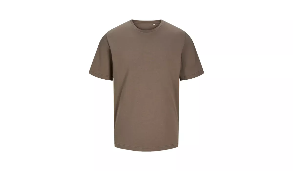 JACK & JONES - Canvas Tee Blk7526 - falcon brown
