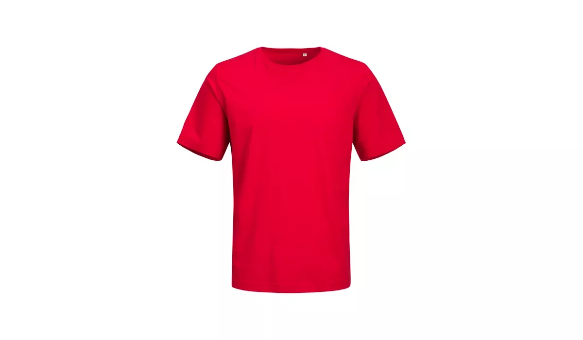 JACK & JONES - Canvas Tee Blk7526 - lipstick red