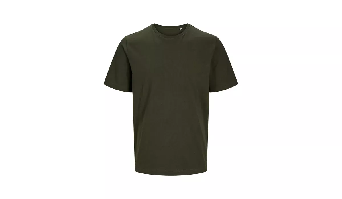 JACK & JONES - Canvas Tee Blk7526 - rosin green