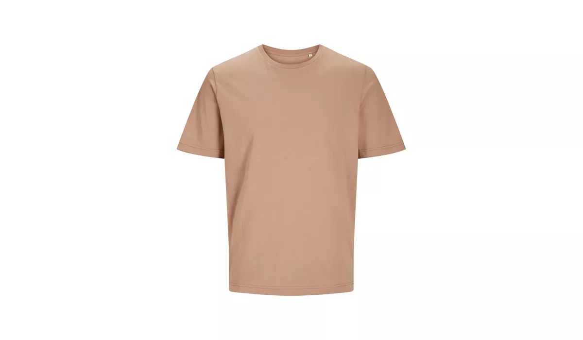JACK & JONES - Canvas Tee Blk7526 - warm taupe sand