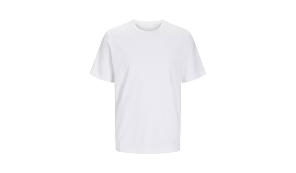 JACK & JONES - Canvas Tee Blk7526 - white