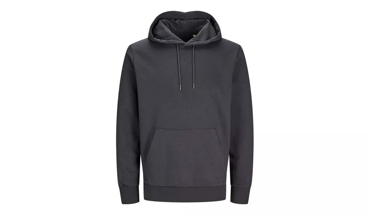 JACK & JONES - Cosy Hoodie BLK3902 - ASPHALT