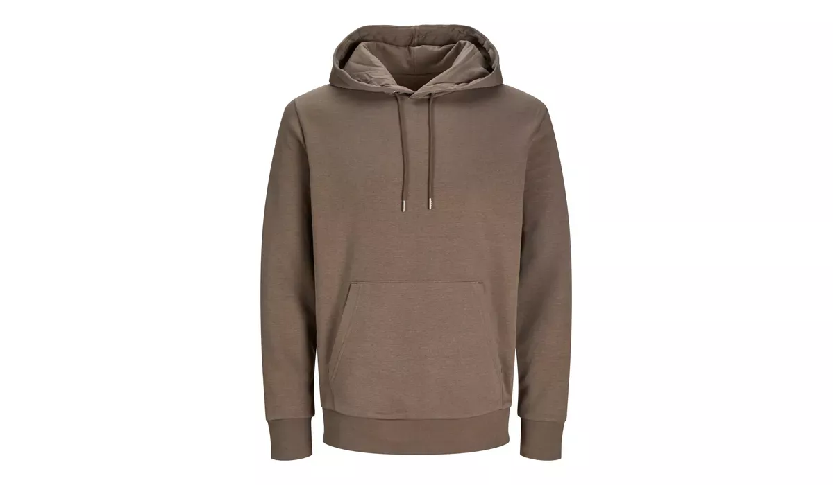JACK & JONES - Cosy Hoodie BLK3902 - FALCON BROWN
