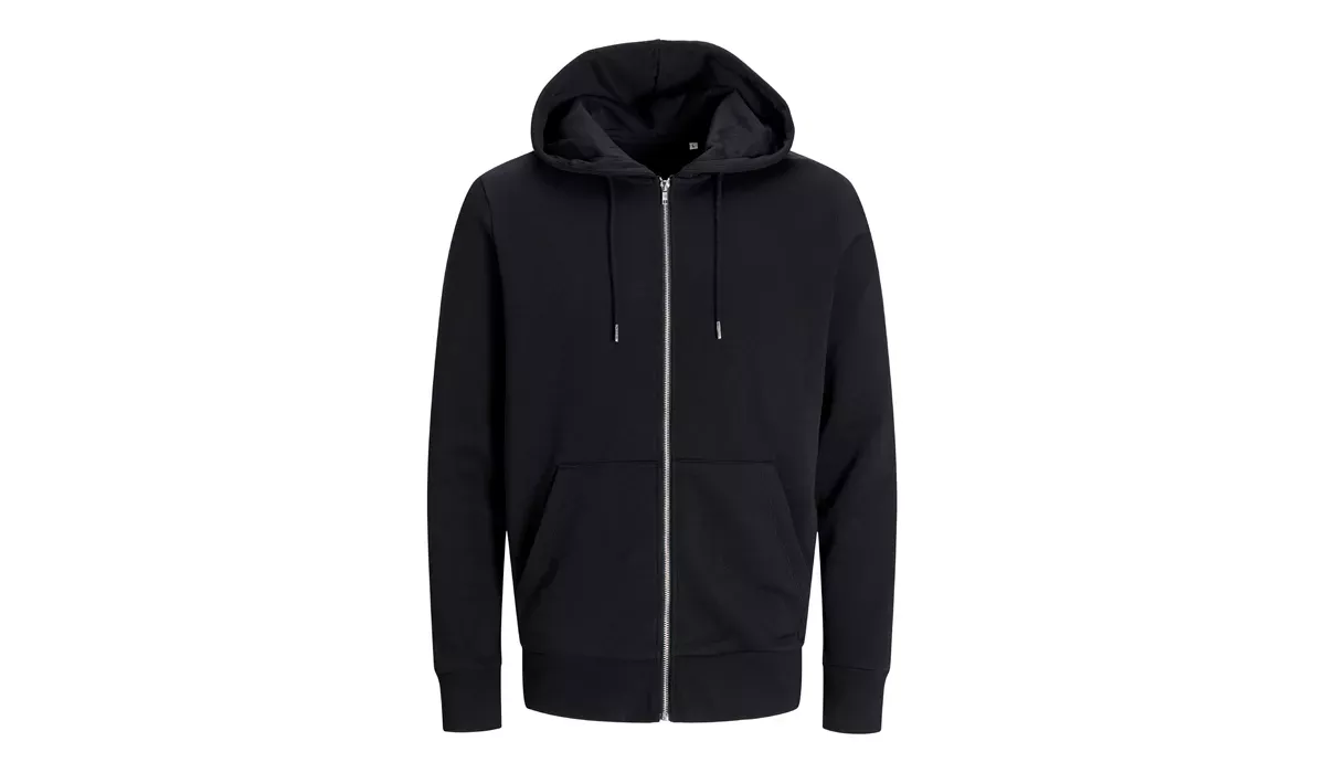 JACK & JONES - Day Zip Hooded Sweat Blk3907 - black