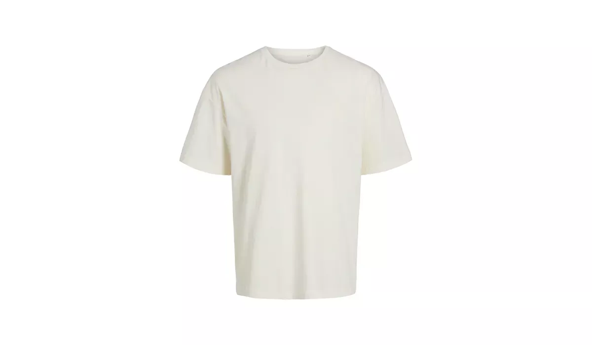 JACK & JONES - Frame Oversize Tee Blk 3911 - egret offwhite