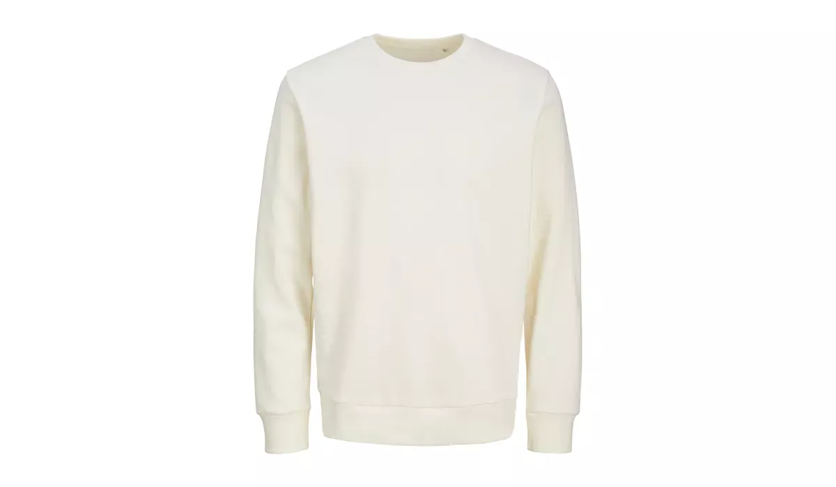 JACK & JONES - Tour Crew Neck Sweat Blk3900 - egret offwhite