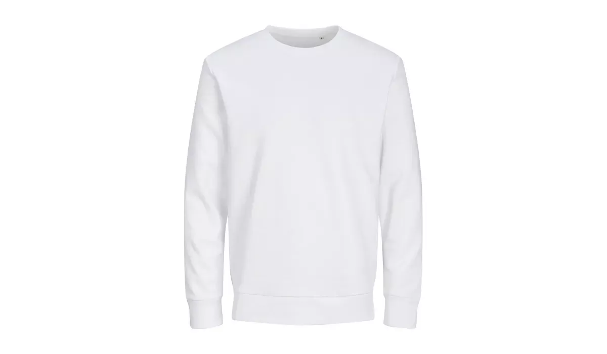 JACK & JONES - Tour Crew Neck Sweat Blk3900 - white