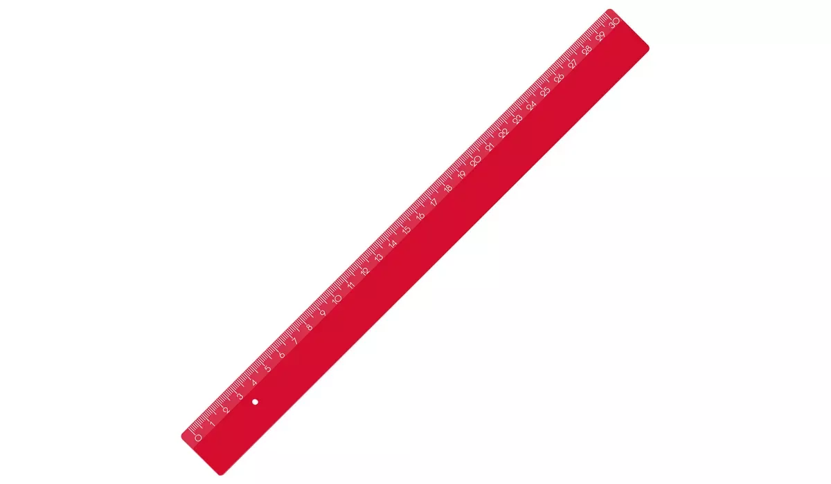 Lineal 30 cm-rot