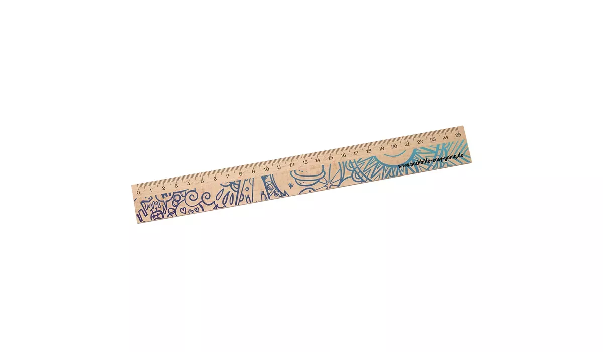 Ruler wood 25 cm