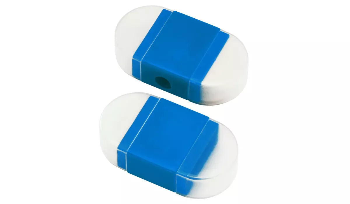 Spitzer mit Radiergummi - blau