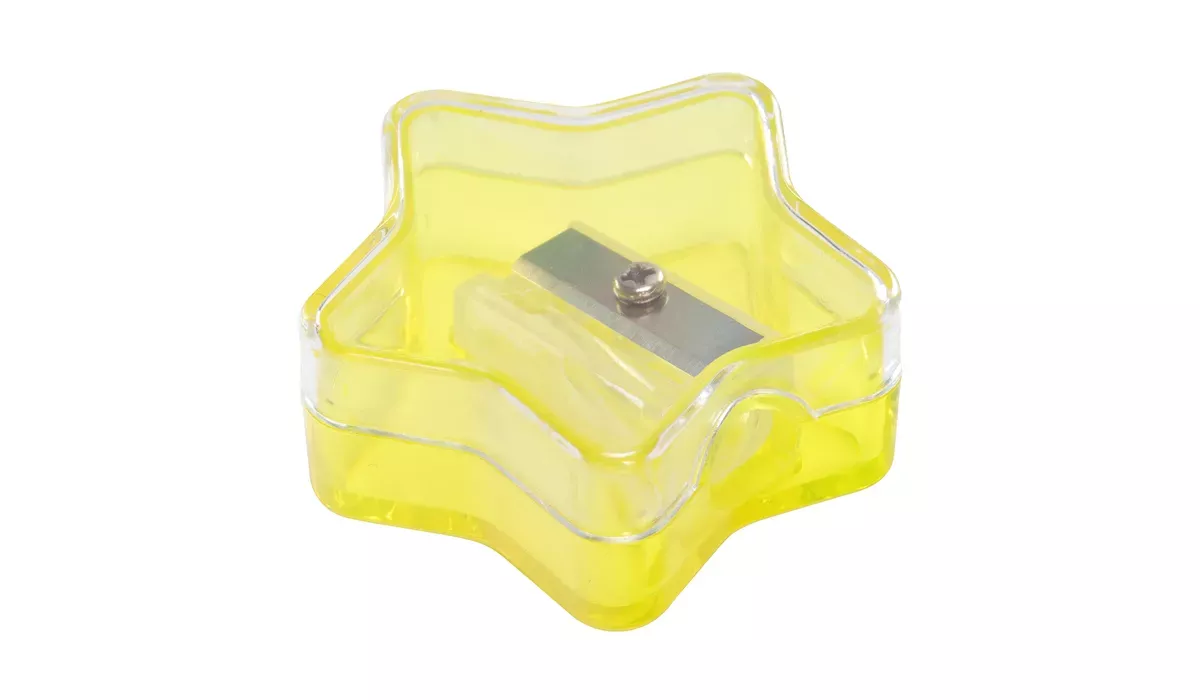 Sharpener - star - transparent yellow
