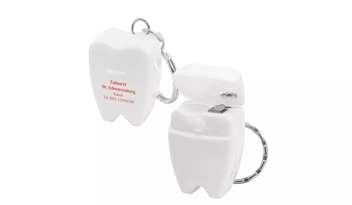 Dental-floss keychain