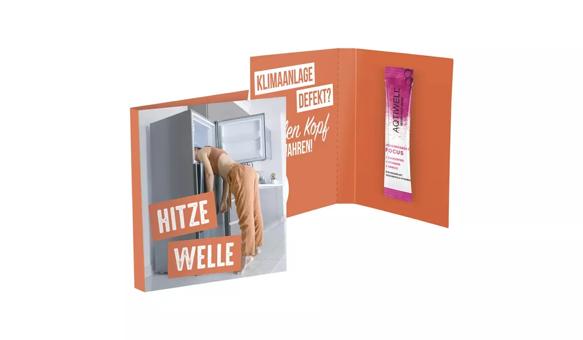 Advertising card Midi, Aqtiwell® FOCUS