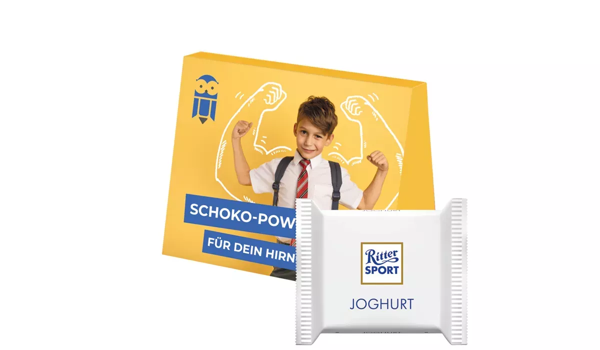 Werbekarte Midi, Ritter SPORT mini Marzipan