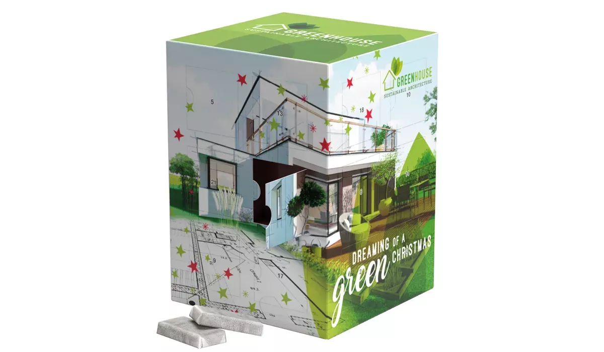 Tower Advent calendar alpine milk chocolate bars