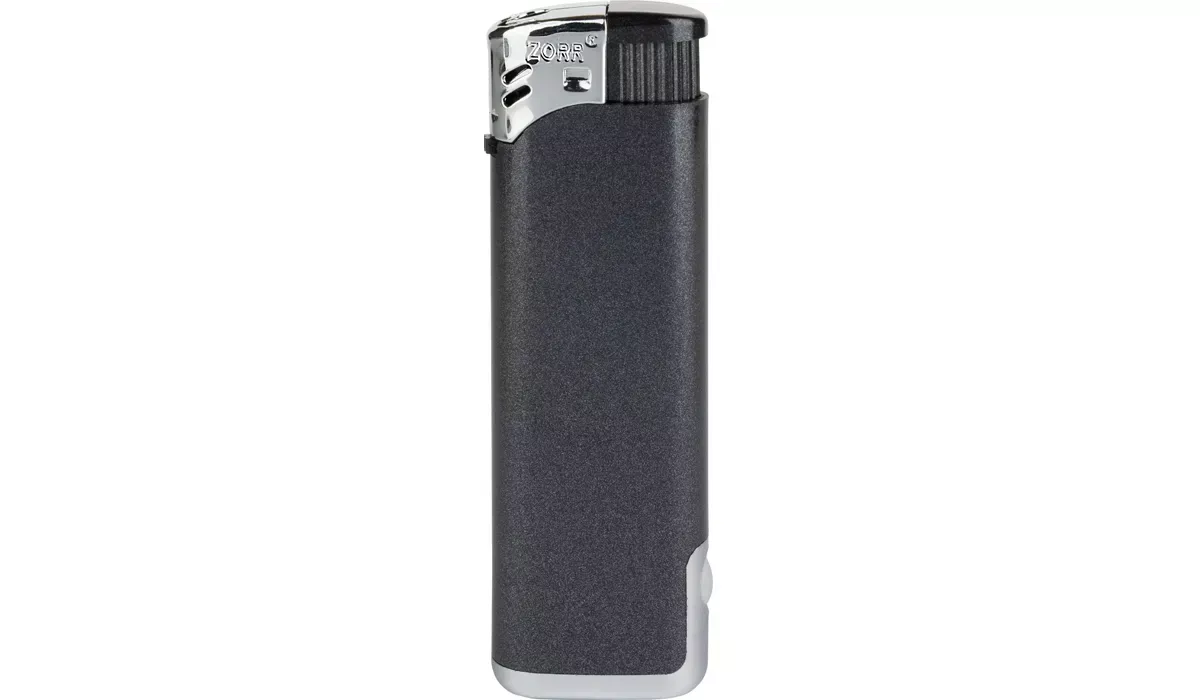 ZORR LED Piezo Feuerzeug schwarz metallic