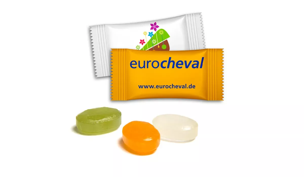 Bonbons im individuell bedruckten Flowpack