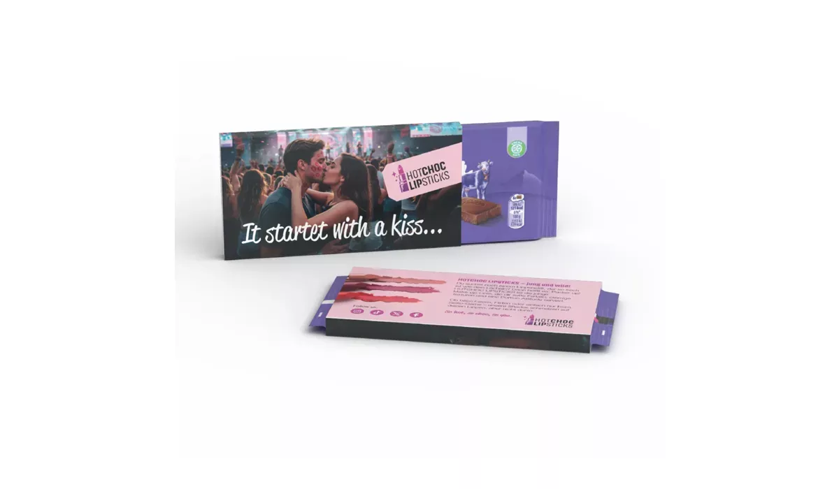 Milka the little Alpine milk in advertising cardboard