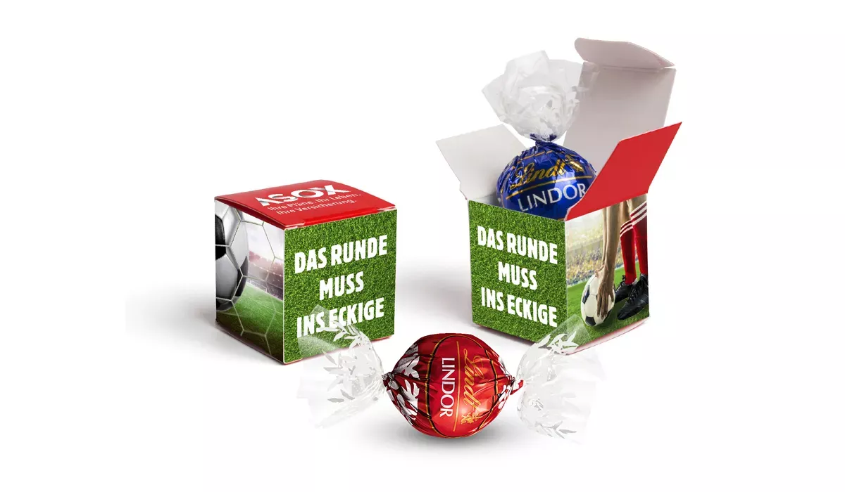 Lindt Werbewürfel mit Lindt Lindor oder Lindt Fioretto