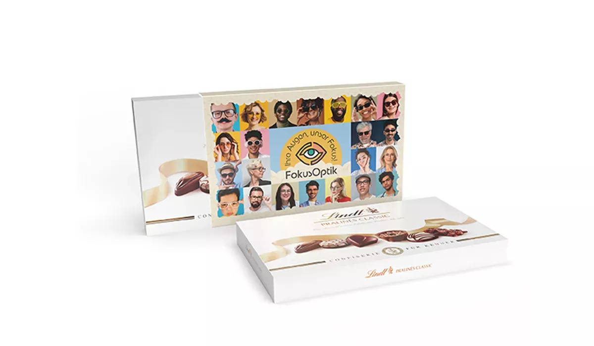 Lindt pralinés classic in an advertising slipcase