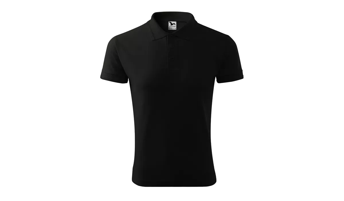 PIQUE POLO 203 Herren Polohemd - schwarz