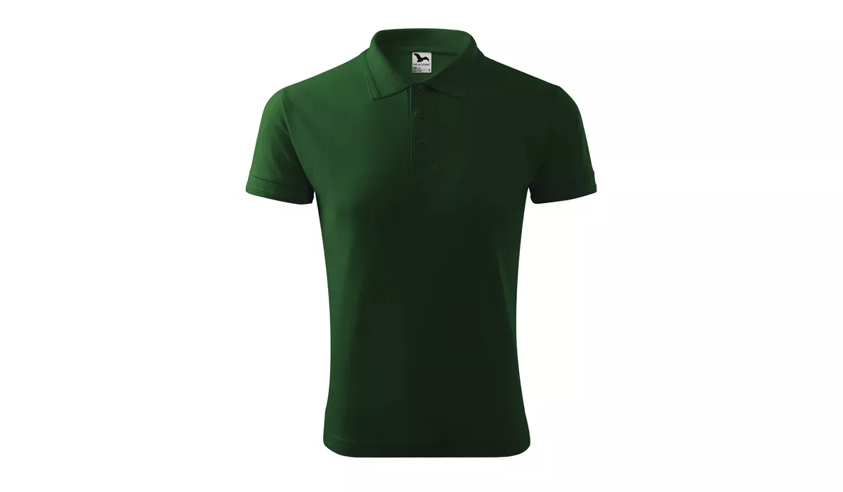 PIQUE POLO 203 mens polo shirt - bottle green