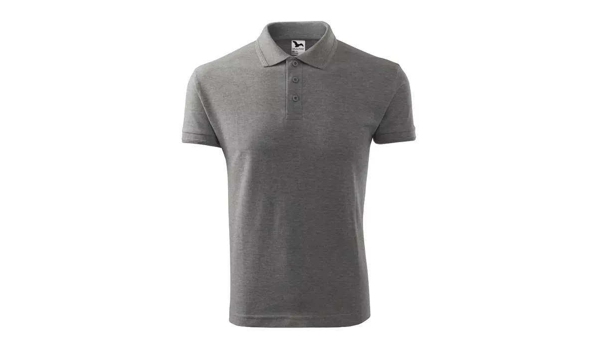 PIQUE POLO 203 mens polo shirt - dark gray mottled